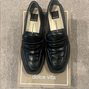 Dolce Vita Women's Black Leather Loafers